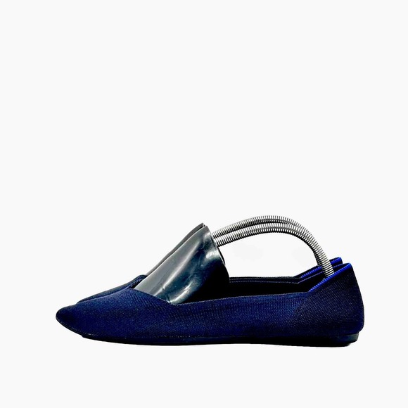 Rothy’s Shoes Women Size 10.5 The Point Poseidon Blue Knit Pointed Toe Flats - Picture 3 of 7